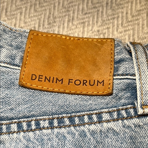 Denim Forum High Rise Jeans in Light Blue - Picture 2 of 11